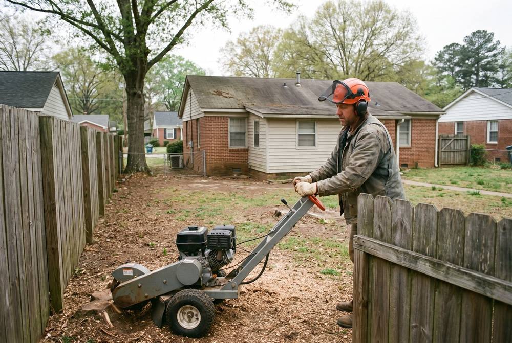 Grinding surface roots